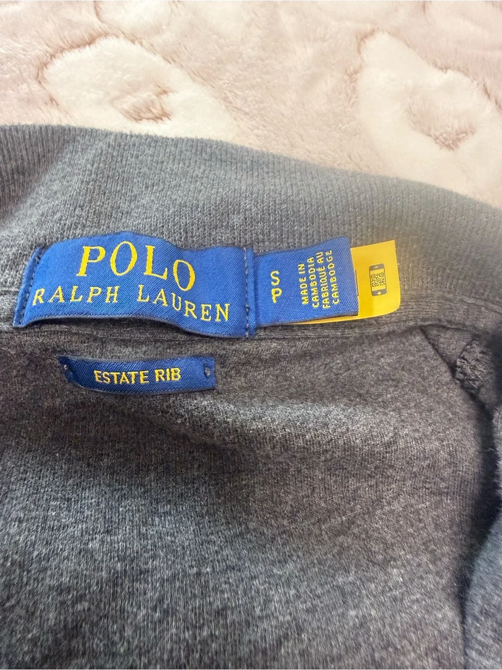 Ralph Lauren Men's Charcoal Zip-Neck Sweater